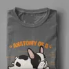 Herren T-Shirt Anatomie einer französischen Bulldogge Lustiges Haustier Frenchie Hund Baumwolle T-Shirt Fitness Harajuku Tops T-Shirt Camisas 210714
