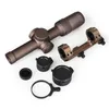 Outdoor Scope 1-6x24IR Riflescope with 25.4/30mm Sight Mount and Switch view Throw Lever CL1-0408