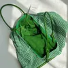 Evening Bags Fashion Oversize Tote For Women Leather Knitting Handbags Large Shopper Bag Woven Green Shoulder Luxury Designer 2021270g