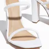 Sandały Letnie pompki seksowne węża kapcie butów mody kobiety cienkie wysokie obcasy kwadratowe palce sandałowe dama pompowe muły