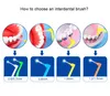 일회용 interdental brush l 모양 수입 강철 와이어 치과 이쑤시개 치열 교정 치아 브러시 도매