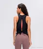 L2027 Yoga Freedom Designer Ligoté Débardeur Yoga Top Couleurs Solides Femmes Mode En Plein Air Yoga Réservoirs Sport Courir Gym Tops Vêtements