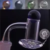 Nieuwe afgeschuinde rand blender quartz banger met carb cap terp parels mannelijke vrouwelijke cycloon draaiende terp slurper banger koepelloze nagel fo4446698