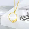 Colliers en acier inoxydable avec pendentifs en forme de cœur, cercle Simple, bijoux à la mode pour femmes, cadeaux pour meilleur ami, accessoires 2020