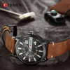 Bracelet de marque Mode Nouvelle Arrivée Simple Style Casual Business Hommes Montres Montres de haute qualité Cuir Strap Quartz Horloge