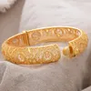 Bangle 4 Stuks set Vrouwen Armbanden Midden-oosten Arabische Dubai Armbanden Afrikaanse 24 k Goud Kleur Bruid Sieraden Party gift247N