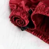 Kvinnors Sleepwear Sexig Satin Pajama Set Vit Lace V-Neck Pajamas Ärmlös Gullig Cami Top och Shorts 210809