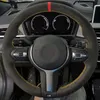 Black Suede Red Marker Car Steering Wheel Cover For BMW F87 M2 F80 M3 F82 M4 M5 F12 F13 M6 F85 X5 M F86 X6 M F33 F30 M Sport
