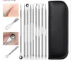 Фабрика Blackhead Remover Pimple Popper Tool Kit Kit 9 ПК, комедона, экстрактор, бей, белый, ZIT Удаление KD1