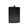 8oz HIP-kolven Roestvrij staal Zwart Alcohol Liquor Whisky Flask Camp Outdoor Draagbare Drinkwaren Fles