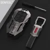 Zink Alloy + Läderbil Remote Key Case Cover för Honda 2016 2017 CRV Pilot Accord Civic Fit befriad Interiörtillbehör Keychain