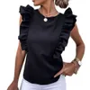 Casual Daily Ruffle Tiens-up Bow Now Sans Manches Top Summer Femmes Vest Conception de flont pour cadeaux Y0621