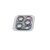 حماة شاشة شاشة Bling Diamond Camera For iPhone 15 14 Plus 12 13 Pro Max 11 Rainbow Colorful Aluminium Rhinestone Rhinestone Hole Phone 9H Movids Movids