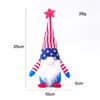 Patriotisk Gnome American Independence Day Dwarf Dock 4th of July Gift Stjärnor och Stripes Handgjorda Skandinaviska Ornaments Kids Doll