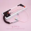 Geekcable Handmade Индивидуальная механическая клавиатура Кабель данных для клавиатуры для темы GMK Maxkey Keycap Line Flamingo Colorway