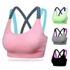 Sport Bras för Kvinnor Yoga Bra Absorbera Sweat Shock Proof Polded Top Athletic Gym Running Fitness