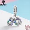 Authentic 925 Sterling Silver CZ Violin Pineapple Peking Opera Crystal Pendant Charms För Original Snake Armband Halsband Presenter Q0531