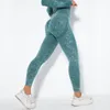 Yoga Outfit Fitness Leggings Donna Pantaloni sportivi senza cuciture Push Up Elastico a vita alta Palestra Esercizio Activewear Leggins da allenamento