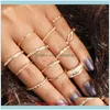 Biżuteria ślubna Pierścienie Ze Stali Nierdzewnej Wąż Chunky Kobiety Uszy Dla Dziewczyn Bague Slytherin Jewelry Bohemian Ring Set Anel Drop Dostawa 2