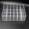 Förvaringslådor Bins läppstift Box Acrylic Makeup Organizer Nail Polish Display Stativhållare Kosmetisk