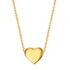 Pendant Necklaces Stainless Steel Heart Necklace For Women Chain Neckalce Female Silvery Jewelry Choker Femme Gifts 2021