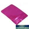 100 sztuk / partia Błyszczący Pink Mylar Folia Stand Up Torba Seal Seal Reusable Resealable