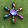 Stokta 120 tür stokta fidget spinner gökkuşağı el Spinners tri-fidget metal gyro ejderha kanatları göz parmak oyuncaklar iplik üst handspinner witn kutusu