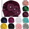 Acessórios bonitos do bebê acessórios recém-nascidos infantil crianças bebê menino menina indiano turbante chapéu flor veludo beanie tampas de pérolas macia macia