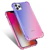 Gradient Colors Anti Shock Airbag Clear Cases For iPhone 13 12 Mini 11 Pro Max XS 8 7Plus 6S