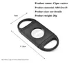 Pocket Plastic Stainless Steel Double Blades Cigar Cutter Knife Scissors Tobacco Black New4473006