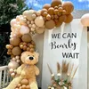 Kawa Brown Balloon Garland Arch Zestaw urodzin Dekoracje Dzieci LaTex Baloon Baby Shower Mis