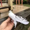 10PCS Fake Bird,White Doves Artificial Foam Feathers Birds With Clip,Pigeons Decoration For Wedding,Christmas,Home Y201006