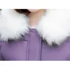 Hiver Femmes Manteau Coréen Mode Broderie Down Coton Vestes Blanc Fourrure À Capuchon Anti Froid Chaleur Parkas Feminina LR941 210531