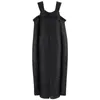 Летнее платье квадратный воротник Свободные повседневные плиссированные подвеска черный повязка большой размер длиной 2d1738 210526