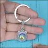 Key Rings Jewelry Wholesale Mermaid Keychain Mirror Creative Metal Pendant Aessories Custom Gifts Chain Ring Diy Fit 450 Drop Delivery 2021