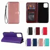 Étuis en cuir à rayures de cheval fou de couleur unie pour Samsung S22 PLUS S21 Ultra S21FE A32 A52 A72 A33 A53 A73 A13 5G A22 Holder Credit ID Card Slot Flip Cover