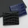 äkta krokodil mönster läder plånbok män svart brun tunna manliga handväskor pengar dollar clip kreditkort hållare plånböcker för mannen