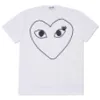 Melhor + Qualidade Unisex CDG des Garçons T-shirt Branco Blanc Taille Tamanho grande Coeur Coração S-XL