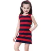 Vestito estivo da ragazza Vestido Abito arcobaleno Costume da ragazza Abito senza maniche in tutu di cotone a righe per ragazze Abiti per bambini 3-12Y Q0716