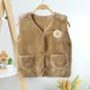 Flanel baby peuter jongens meisjes vest warm vest herfst kids kinderen jas mouwloze fluwelen vest babykleding 210818