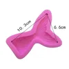 Moule queue de sirène en Silicone pour baptême, Fondant, Cupcake, décoration de gâteau, outils de cuisson, savon fait à la main, queue de fourchette de poisson, nouveau