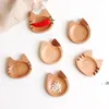 Projeto do gato prato de madeira pratos de frutas da fruucer bandeja de chá de sobremesa conjunto criativo desenhos animados lle11363