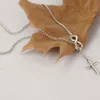 Fashion simple coréen en acier inoxydable infinity charme croix croix de bijoux