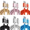 2a 1m 1,5 m 2m 3m legering Nylon flätad tyg USB -typ C -mikrokablar för Samsung S6 S7 S8 S9 S10 Obs 8 9 10 HTC