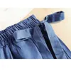 Été Casual Plus Taille Taille élastique Denim Pantalon Droit Lâche Bleu Jeans pour Femmes Mince Femmes Pantalon Pantalon 10252 210528