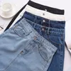Lucyever Mode Koreanische Frühling Sommer Frauen Denim Rock Hohe Taille Mini Röcke Jeans Plus Größe Harajuku Baumwolle Mädchen Schwarz Rock 210310