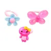 Party Favor Children's Cartoon Rings Candy Flower Animal Bow Shape Ring Set Mix Finger Jewellery Kid Girls Toys