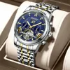 POEDAGAR Casual Hommes Montres Top Marque De Luxe Automatique Mécanique Montre D'affaires Hommes Étanche Reloj Hombres Tourbillon Q0902