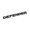 3D Stereo Letters Badge Logo Sticker ABS For Defender Head Hood Nameplate Black Gray Silver Decal Car Styling1540798