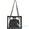HBP Transparent Jelly Big Bag Fashion PVC Women's Designer Handbag High Capacity Chain Shoulder Messenger Bags256L